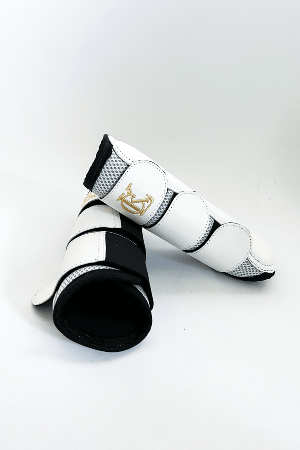 Khomani Competition Brushing Boots - White - Khomani Le Cavalier